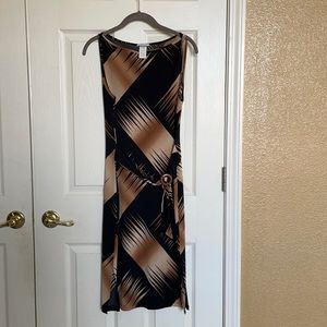 Brown and black dress
